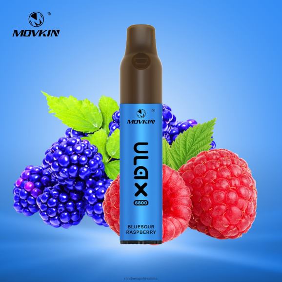 RandM Vape Shop - RandM Movkin Ulax 6800 (keramička zavojnica) jednokratni punjivi vape pod uređaj N6ZTB68 bluesour malina
