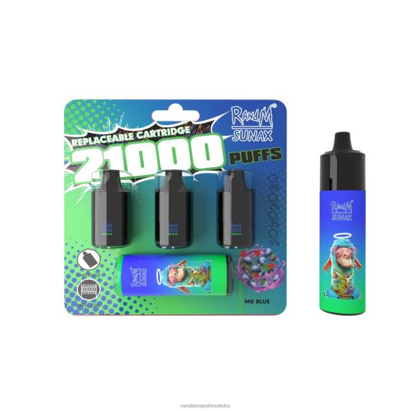 RandM Disposable Vape - RandM Sunax 21000 zamjenjivi vape uređaj za kontrolu protoka zraka 1 kom N6ZTB270 miješano bobičasto voće