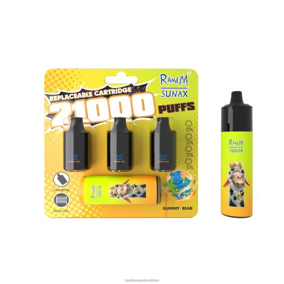 RandM Disposable Vape - RandM Sunax 21000 zamjenjivi vape uređaj za kontrolu protoka zraka 1 kom N6ZTB270 miješano bobičasto voće
