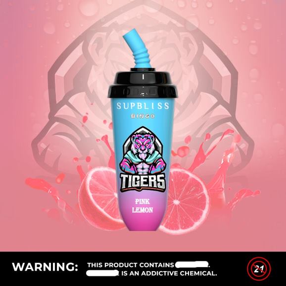 RandM Vape Buy Online - RandM Supbliss Bingo 8000 vape pod uređaj 1 kom N6ZTB260 ružičasti limun