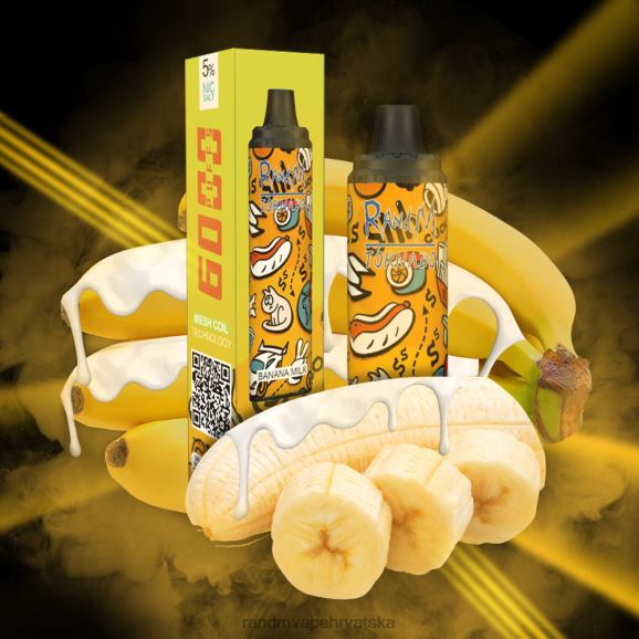 RandM Disposable Vape - RandM Tornado 6000 Vape Pod uređaj za kontrolu protoka zraka 1 kom N6ZTB288 mlijeko od banane