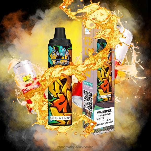 RandM Disposable Vape - RandM Tornado 6000 Vape Pod uređaj za kontrolu protoka zraka 1 kom N6ZTB288 mlijeko od banane