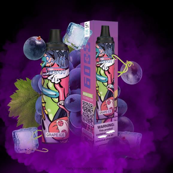 RandM Disposable Vape - RandM Tornado 6000 Vape Pod uređaj za kontrolu protoka zraka 1 kom N6ZTB288 mlijeko od banane