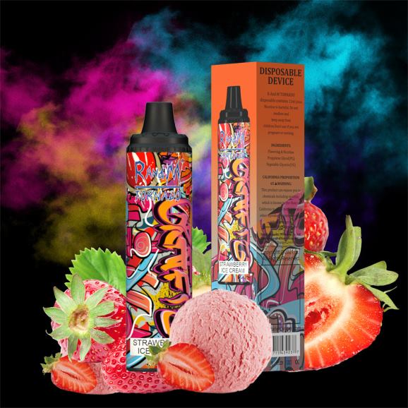 RandM Vape Online - RandM Tornado 6000 Vape Pod uređaj za kontrolu protoka zraka 1 kom N6ZTB295 sladoled od jagode