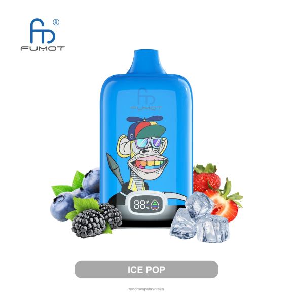 RandM Vape Hrvatska - Fumot Original RandM Digital Box 12000 baterija i vape uređaj s tekućim zaslonom N6ZTB10 ledeni pop