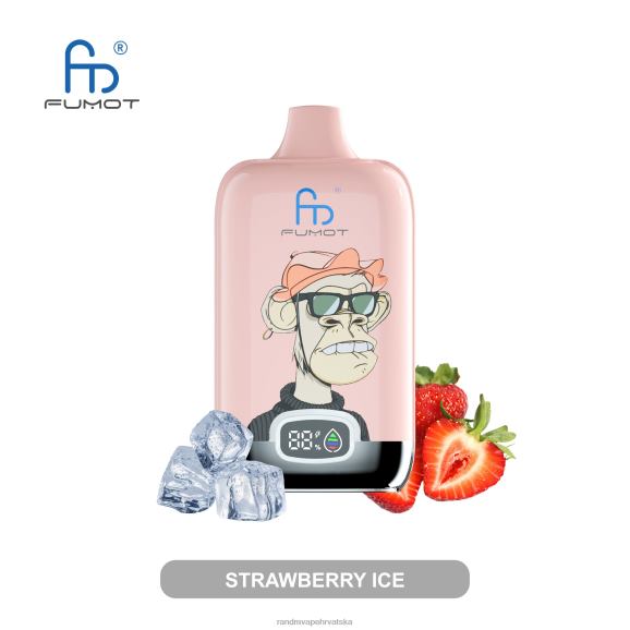 RandM Vape Zagreb - Fumot Original RandM Digital Box 12000 baterija i vape uređaj s tekućim zaslonom N6ZTB12 mango na ledu