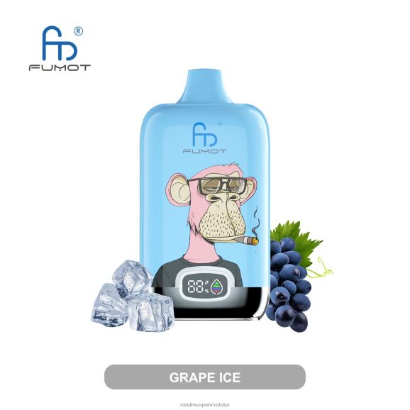 RandM Vape Zagreb - Fumot Original RandM Digital Box 12000 baterija i vape uređaj s tekućim zaslonom N6ZTB3 led od grožđa