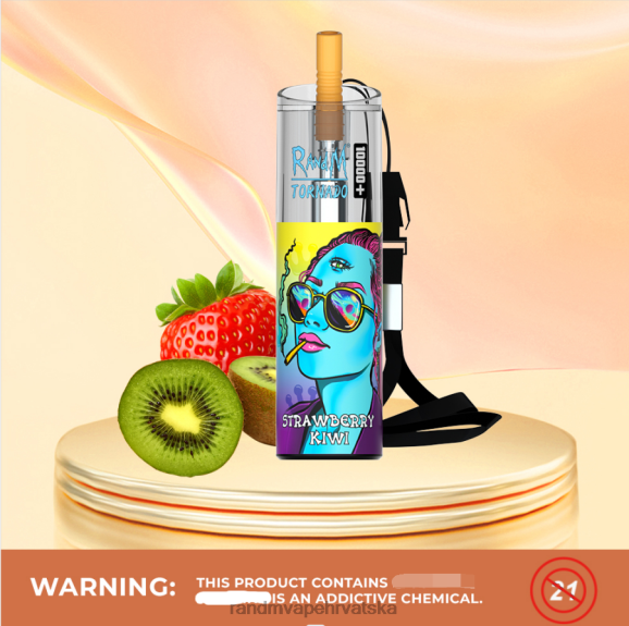 RandM Disposable Vape - RandM Tornado 10000 plus uređaj za kontrolu protoka zraka 1 kom N6ZTB81 jagoda kivi