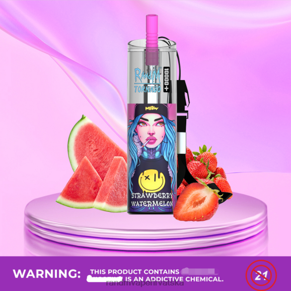 RandM Vape Online - RandM Tornado 10000 plus uređaj za kontrolu protoka zraka 1 kom N6ZTB79 jagoda lubenica
