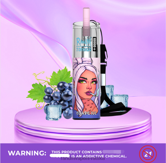 RandM Vape Sale - RandM Tornado 10000 plus uređaj za kontrolu protoka zraka 1 kom N6ZTB76 led od grožđa