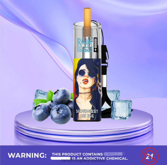RandM Vape Zagreb - RandM Tornado 10000 plus uređaj za kontrolu protoka zraka 1 kom N6ZTB75 borovnica na ledu
