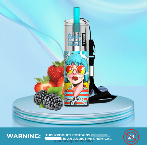 RandM Vape Zagreb - RandM Tornado 10000 plus uređaj za kontrolu protoka zraka 1 kom N6ZTB84 dr. plavi