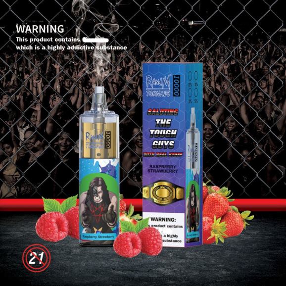 RandM Vape Zagreb - RandM Tornado 10000 Vape uređaj za kontrolu protoka zraka 1 kom N6ZTB102 malina jagoda