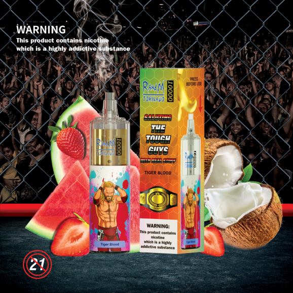 RandM Vape Zagreb - RandM Tornado 10000 Vape uređaj za kontrolu protoka zraka 1 kom N6ZTB102 malina jagoda