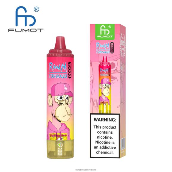 RandM Disposable Vape - Fumot RandM Tornado 15000 Vape uređaj s baterijom i zaslonom za ejuice verzija 1 N6ZTB27 led od grožđa