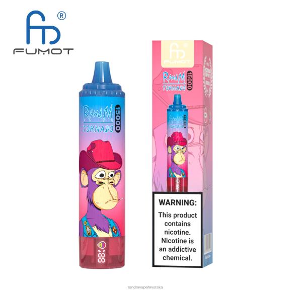 RandM Disposable Vape - Fumot RandM Tornado 15000 Vape uređaj s baterijom i zaslonom za ejuice verzija 1 N6ZTB27 led od grožđa