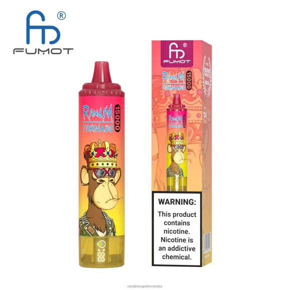 RandM Disposable Vape - Fumot RandM Tornado 15000 Vape uređaj s baterijom i zaslonom za ejuice verzija 1 N6ZTB27 led od grožđa