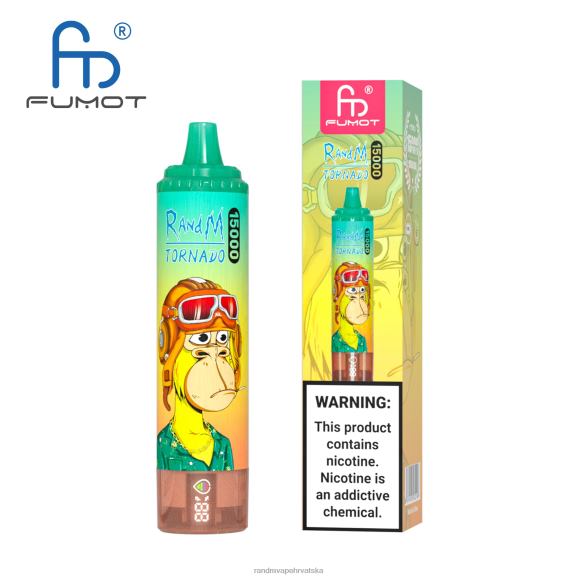 RandM Disposable Vape - Fumot RandM Tornado 15000 Vape uređaj s baterijom i zaslonom za ejuice verzija 1 N6ZTB27 led od grožđa