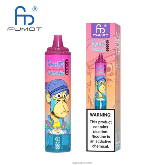 RandM Disposable Vape - Fumot RandM Tornado 15000 Vape uređaj s baterijom i zaslonom za ejuice verzija 1 N6ZTB27 led od grožđa