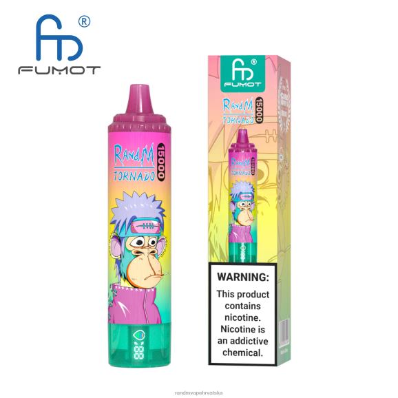 RandM Disposable Vape - Fumot RandM Tornado 15000 Vape uređaj s baterijom i zaslonom za ejuice verzija 1 N6ZTB27 led od grožđa