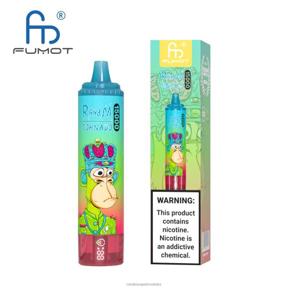 RandM Disposable Vape - Fumot RandM Tornado 15000 Vape uređaj s baterijom i zaslonom za ejuice verzija 1 N6ZTB27 led od grožđa