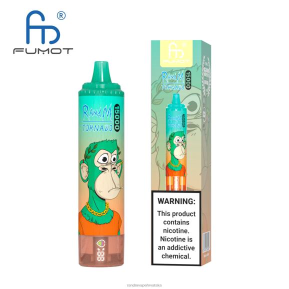 RandM Disposable Vape - Fumot RandM Tornado 15000 Vape uređaj s baterijom i zaslonom za ejuice verzija 1 N6ZTB27 led od grožđa