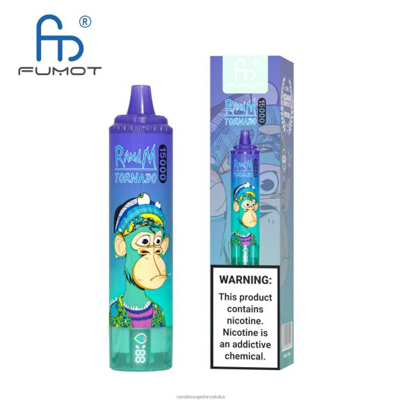 RandM Disposable Vape - Fumot RandM Tornado 15000 Vape uređaj s baterijom i zaslonom za ejuice verzija 1 N6ZTB27 led od grožđa