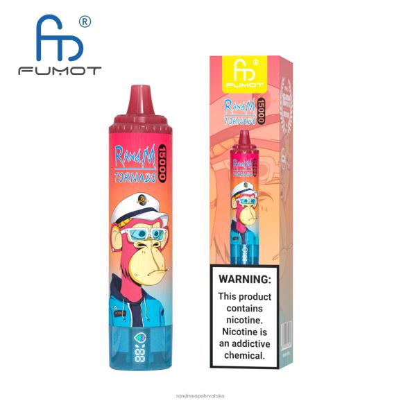 RandM Disposable Vape - Fumot RandM Tornado 15000 Vape uređaj s baterijom i zaslonom za ejuice verzija 1 N6ZTB27 led od grožđa