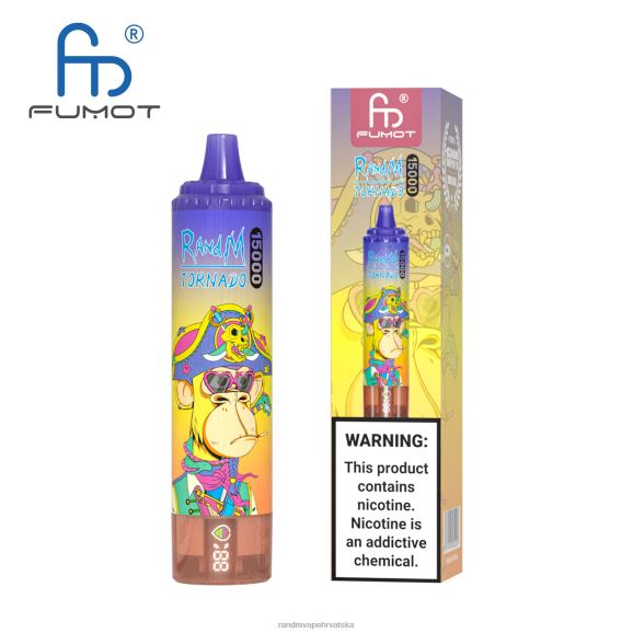 RandM Disposable Vape - Fumot RandM Tornado 15000 Vape uređaj s baterijom i zaslonom za ejuice verzija 1 N6ZTB27 led od grožđa