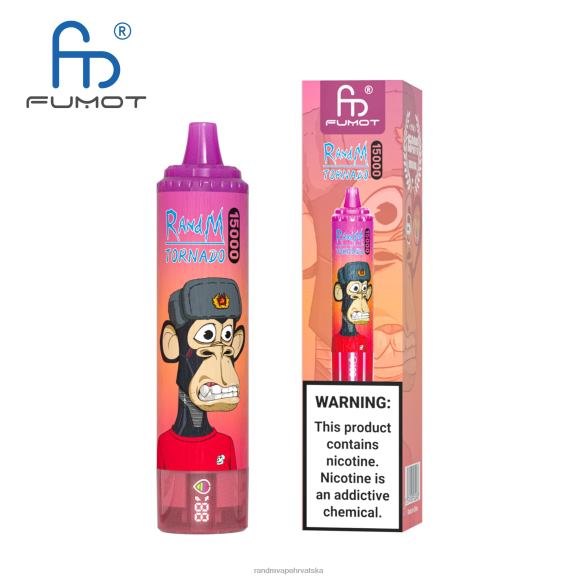 RandM Disposable Vape - Fumot RandM Tornado 15000 Vape uređaj s baterijom i zaslonom za ejuice verzija 1 N6ZTB27 led od grožđa