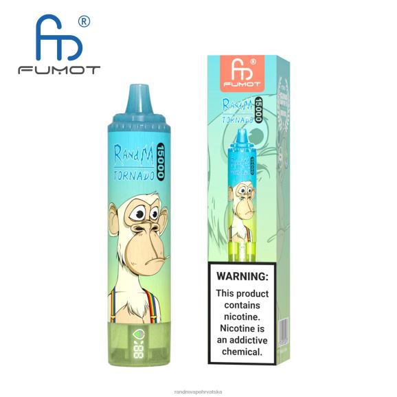 RandM Disposable Vape - Fumot RandM Tornado 15000 Vape uređaj s baterijom i zaslonom za ejuice verzija 1 N6ZTB27 led od grožđa