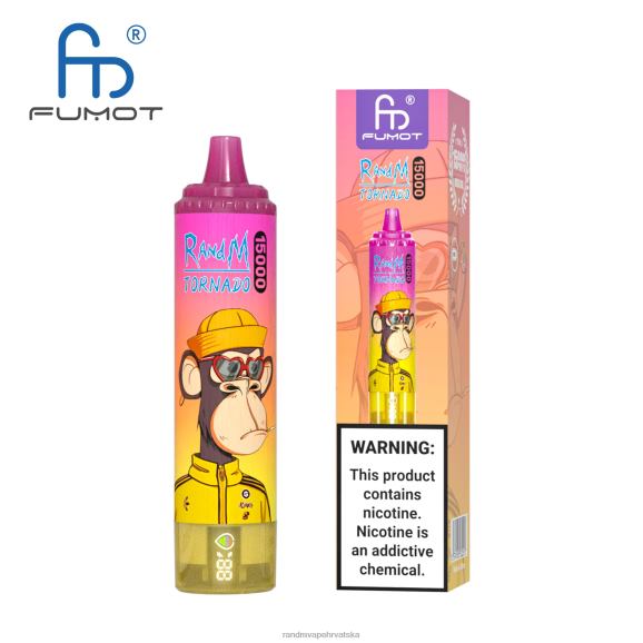 RandM Tornado Croatia - Fumot RandM Tornado 15000 Vape uređaj s baterijom i zaslonom za ejuice verzija 1 N6ZTB20 led od lubenice