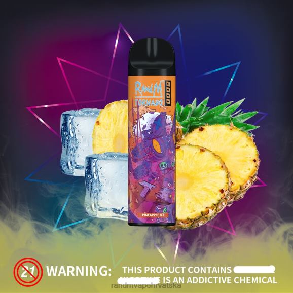 RandM Disposable Vape - RandM Tornado Vape uređaj za kontrolu protoka zraka 8000 1 kom N6ZTB252 Pina Colada