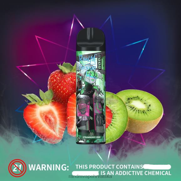 RandM Vape Online - RandM Tornado Vape uređaj za kontrolu protoka zraka 8000 1 kom N6ZTB250 jagoda kivi