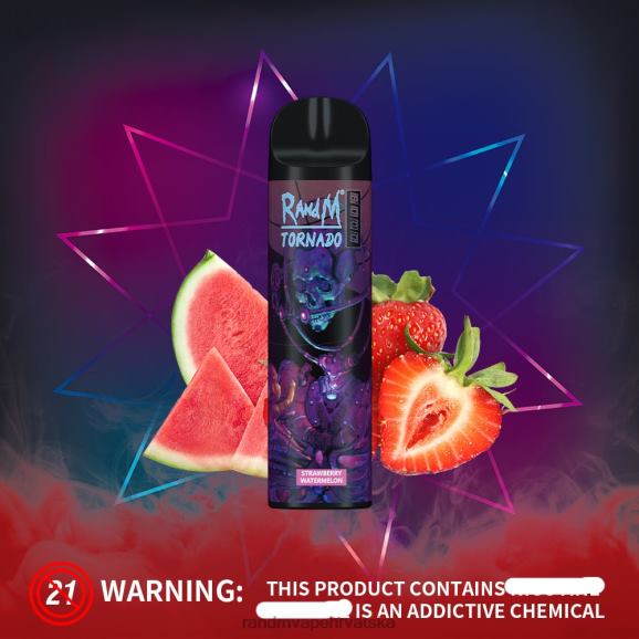 RandM Vape Sale - RandM Tornado Vape uređaj za kontrolu protoka zraka 8000 1 kom N6ZTB238 jagoda lubenica