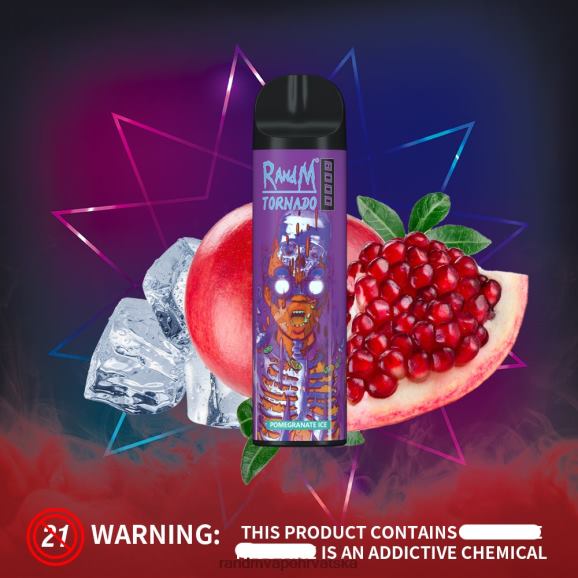 RandM Vape Zagreb - RandM Tornado Vape uređaj za kontrolu protoka zraka 8000 1 kom N6ZTB246 led od nara