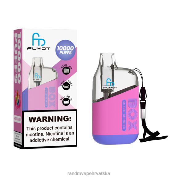 RandM Disposable Vape - Fumot Original RandM Tornado Box 10000 Vape uređaj za kontrolu protoka zraka 1 kom N6ZTB99 crni led