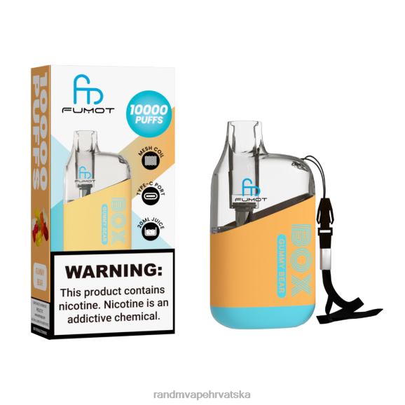 RandM Disposable Vape - Fumot Original RandM Tornado Box 10000 Vape uređaj za kontrolu protoka zraka 1 kom N6ZTB99 crni led
